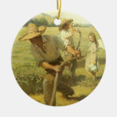 ヴィンテージ農家、NC Wyethによってファームに戻る セラミックオーナメント (正面)