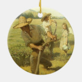 ヴィンテージ農家、NC Wyethによってファームに戻る セラミックオーナメント (裏面)