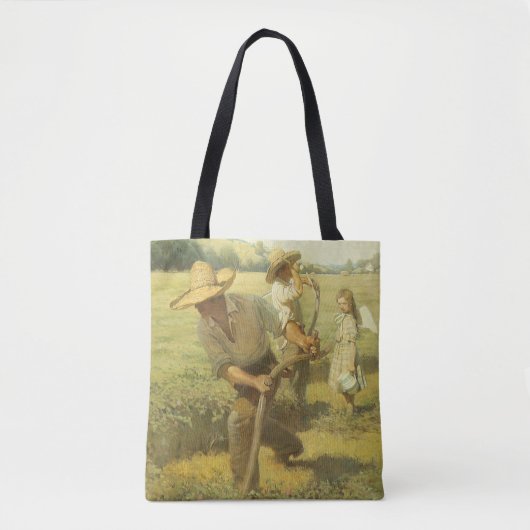 ヴィンテージ農家、NC Wyethによってファームに戻る トートバッグ (正面)