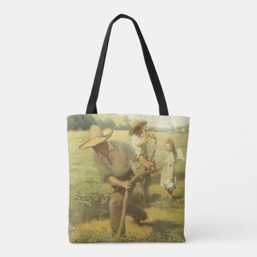 ヴィンテージ農家、NC Wyethによってファームに戻る トートバッグ (裏面)