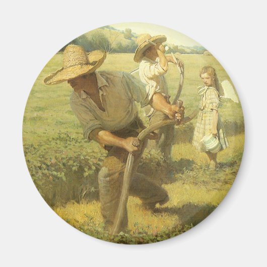 ヴィンテージ農家、NC Wyethによってファームに戻る マグネット (正面)