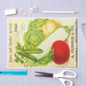 ヴィンテージ農業ガーデン野菜カタログの切り離し 薄葉紙 (クラフト)