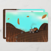 ヴィンテージ農業トラクタ 招待状 (正面/裏面)