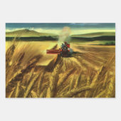 ヴィンテージ農業農場事業、小麦栽培 ラッピングペーパーシート (正面2)