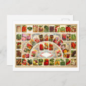 ヴィンテージ農産物・花種広告 ポストカード (正面/裏面)