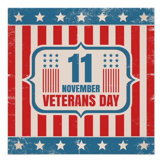 ヴィンテージ退役軍人の日 ポスター (正面)