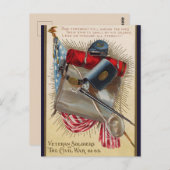 ヴィンテージ退役軍人兵士 ポストカード (正面/裏面)