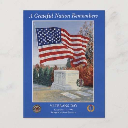 ヴィンテージ退役軍人日， 1990 - ポストカード (正面)