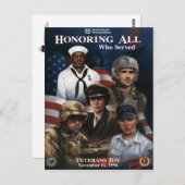 ヴィンテージ退役軍人日, 1996 - ポストカード (正面/裏面)