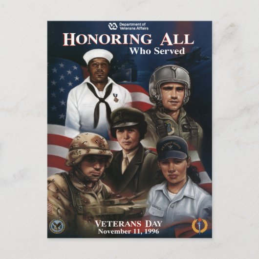 ヴィンテージ退役軍人日, 1996 - ポストカード (正面)