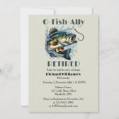 ヴィンテージ退職したの大きな魚が餌を取る 招待状 (正面)