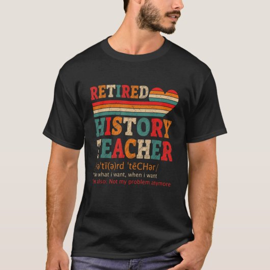 ヴィンテージ退職した履歴先生定義Retirem Tシャツ (正面)