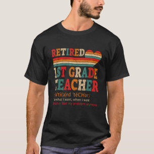 ヴィンテージ退職した第1等級先生定義の取得 Tシャツ