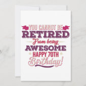 ヴィンテージ退職した素晴らし70歳の誕生日ことわざ セーブザデート (正面)