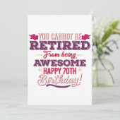 ヴィンテージ退職した素晴らし70歳の誕生日ことわざ セーブザデート (スタンド正面)