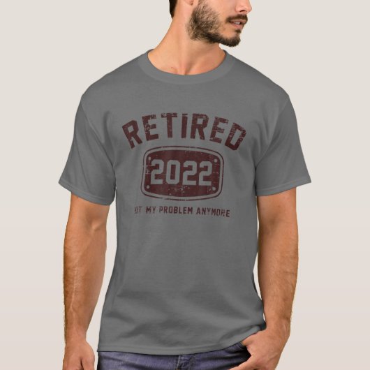 ヴィンテージ退職した2022年退職者の贈男性へり物 Tシャツ (正面)
