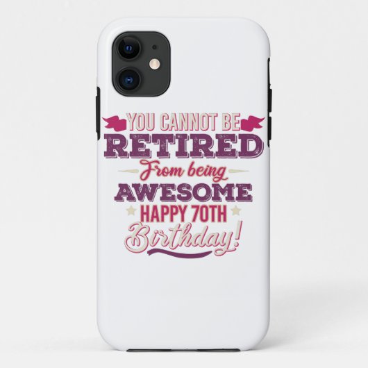 ヴィンテージ退職した70歳素晴らしの誕生日ことわざ Case-Mate iPhoneケース (裏面)