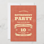 ヴィンテージ退職パーティの招待状 招待状 (正面)