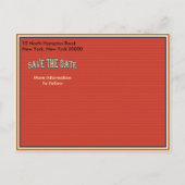 ヴィンテージ退職日の保存 案内ポストカード (裏面)