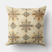 ヴィンテージ退色紙デザイン クッション (正面)