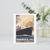 ヴィンテージ送料明細とヴェネツィア,ギリシャ,イスタンブール ポストカード (スタンド正面)