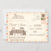 ヴィンテージ送料 マグネット招待状 (正面)