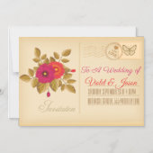 ヴィンテージ送料 マグネット招待状 (正面)