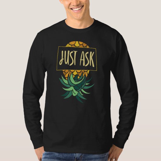 ヴィンテージ逆さまにパイナップル単頼に微妙なスウィン Tシャツ (正面)