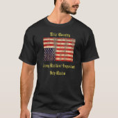 ヴィンテージ逆さアメリカ動揺して国旗 Tシャツ (正面)