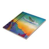 ヴィンテージ透明旅行セラミックタイル タイル (側面)