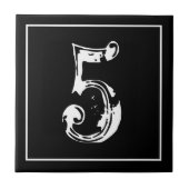 ヴィンテージ通りの住所と住宅番号のタイル タイル (正面)