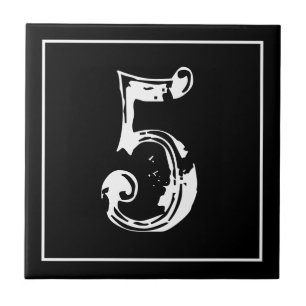 ヴィンテージ通りの住所と住宅番号のタイル タイル