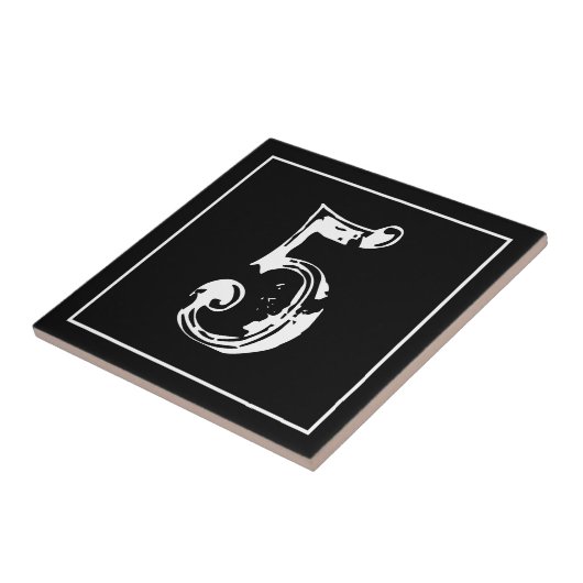 ヴィンテージ通りの住所と住宅番号のタイル タイル (側面)