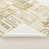 ヴィンテージ通りシンボルや象徴のシームレカスタムスパターン シェルパブランケット (3/4)