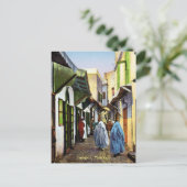 ヴィンテージ通りシーンのタンジール，モロッコ ポストカード (スタンド正面)