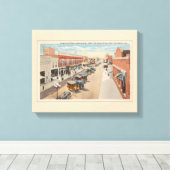 ヴィンテージ通りシーン、ウェストパームビーチ、フロリダ キャンバスプリント (インサイチュ (ウッドフロア))