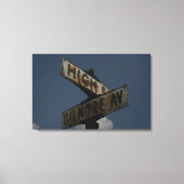 ヴィンテージ通り標識 キャンバスプリント (正面)