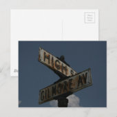 ヴィンテージ通り標識 ポストカード (正面/裏面)