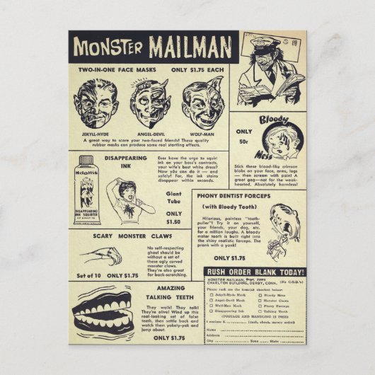 ヴィンテージ通信販売広告 ポストカード (正面)