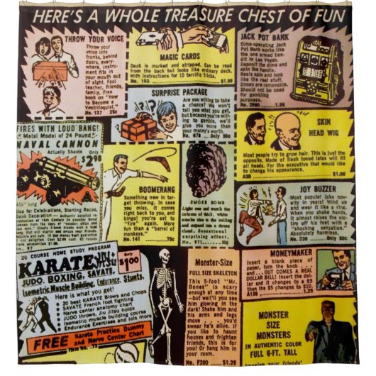 ヴィンテージ通信販売 シャワーカーテン (正面)