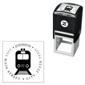 ヴィンテージ通勤列車リターンラベル セルフインキングスタンプ (インサイチュ)