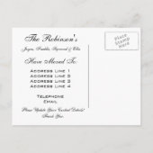 ヴィンテージ通知の移動 案内ポストカード (裏面)