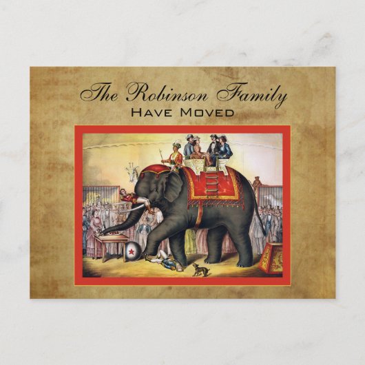 ヴィンテージ通知の移動 案内ポストカード (正面)