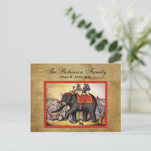 ヴィンテージ通知の移動 案内ポストカード (スタンド正面)