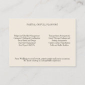 ヴィンテージ通話カードイベントプランナーチューリップバラ 名刺 (裏面)