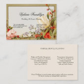 ヴィンテージ通話カードイベントプランナーチューリップバラ 名刺 (正面/裏面)