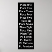 ヴィンテージ通過スクロールパーソナライズされた ポスター (正面)