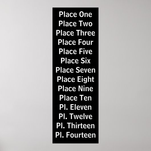 ヴィンテージ通過スクロールパーソナライズされた ポスター (正面)