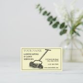 ヴィンテージ造園&ローンサービステンプレート 名刺 (スタンド正面)