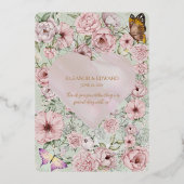 ヴィンテージ造幣局ピオ結婚ニー箔プログラムカード 箔招待状 (裏面)